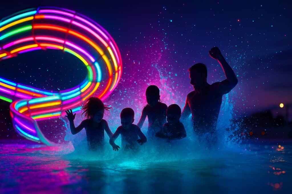 rgbw waterslide night lighting wead